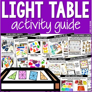 Light Table Activity Guide for Preschool, Pre-K, TK and Kindergarten