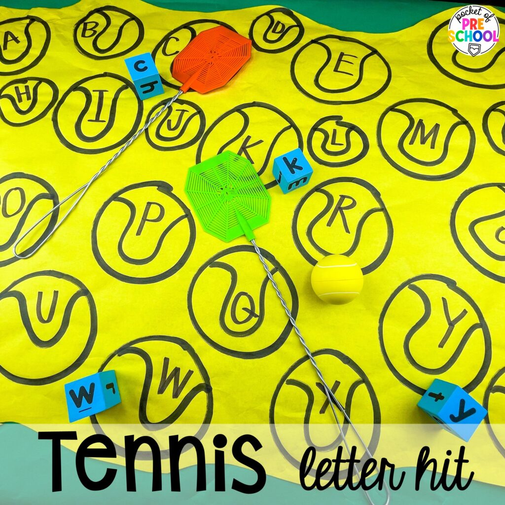 Tennis letter hit! Olympic activities and centers for preschool, pre-k, and kindergarten. There are ideas for the winter and summer games, or just a general Olympic theme.