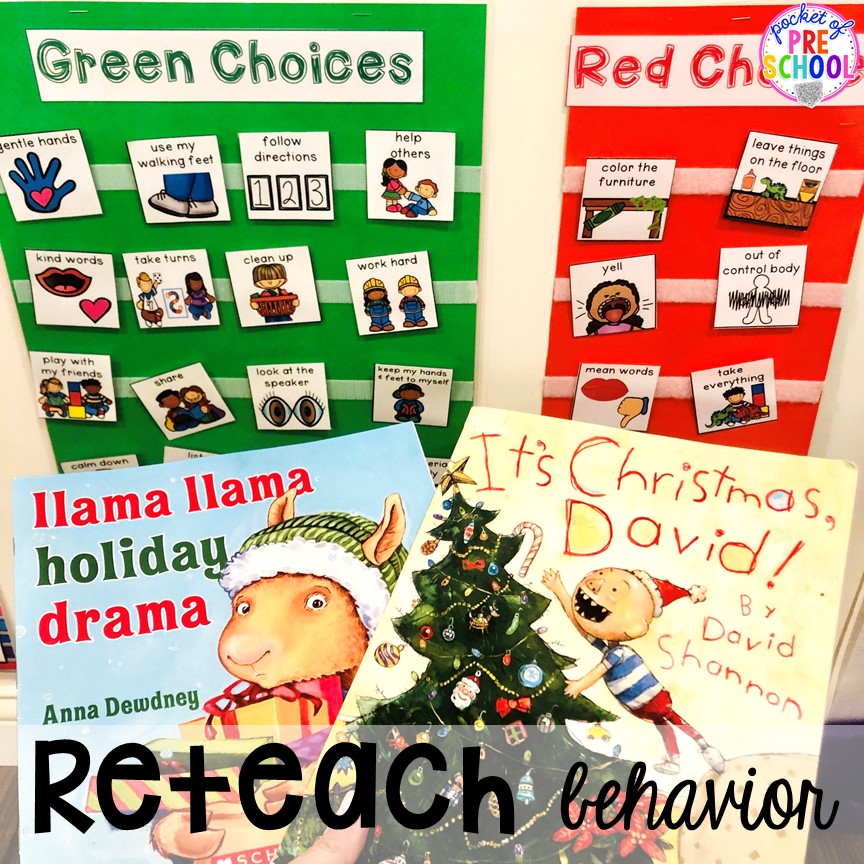 Ten Holiday Hacks for the Classroom & Survive the Christmas Season 2 Reteach behaviors! Holiday hacks for the classroom (preschool, pre-k, kindergarten and elementary) to make the holidays less stressful in the classroom. #holidayhacks #teacherhack #preschool #prek