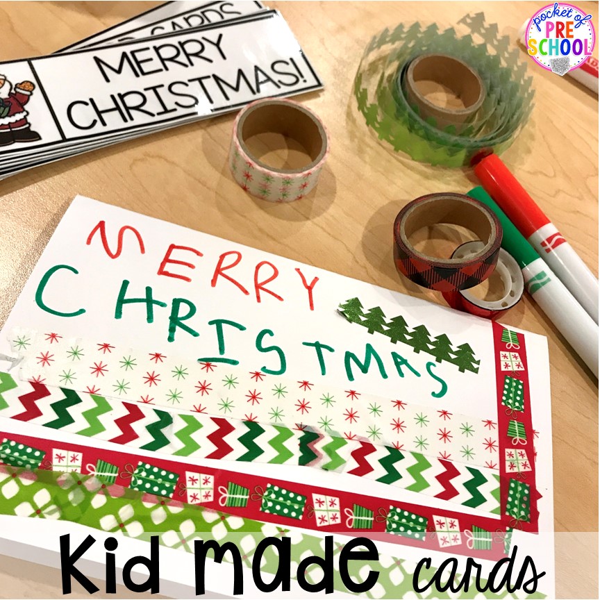 Ten Holiday Hacks for the Classroom & Survive the Christmas Season 8 Kid made cards! Holiday hacks for the classroom (preschool, pre-k, kindergarten and elementary) to make the holidays less stressful in the classroom. #holidayhacks #teacherhack #preschool #prek
