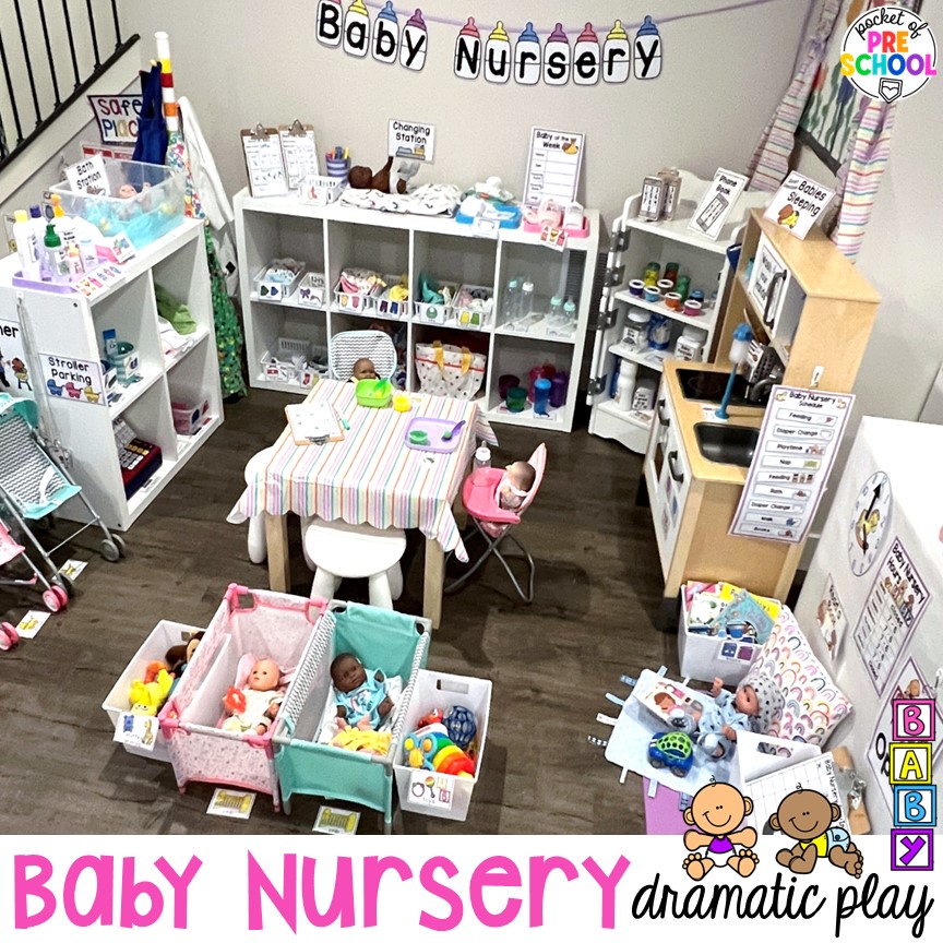 Baby Nursery Dramatic Play for Preschool Pre K and Kindergarten Pocket of Preschool