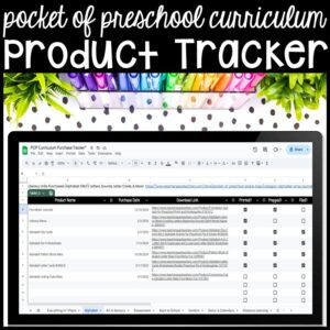 Use this resource to help you keep track of your Pocket of Preschool curriculum purchases.