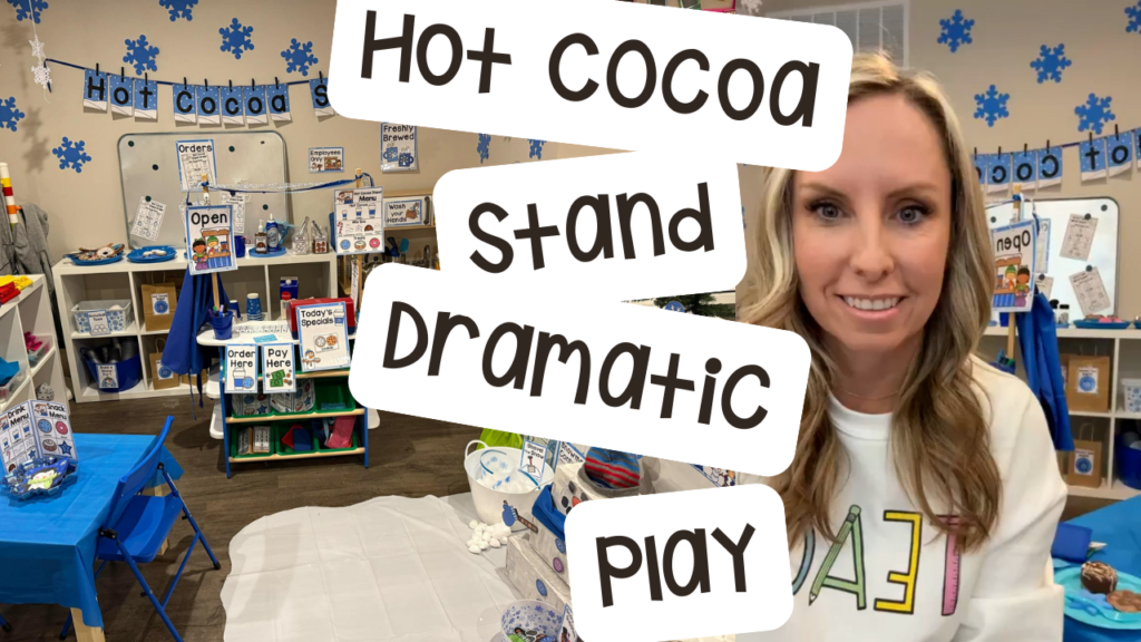Hot Cocoa Stand Dramatic Play for Preschool, Pre-k, and Kindergarten 26 Hot Cocoa Stand Dramatic Play is a fun theme you can do in your pretend or dramatic play center for a family theme, community helper theme, or for the holidays and winter season!