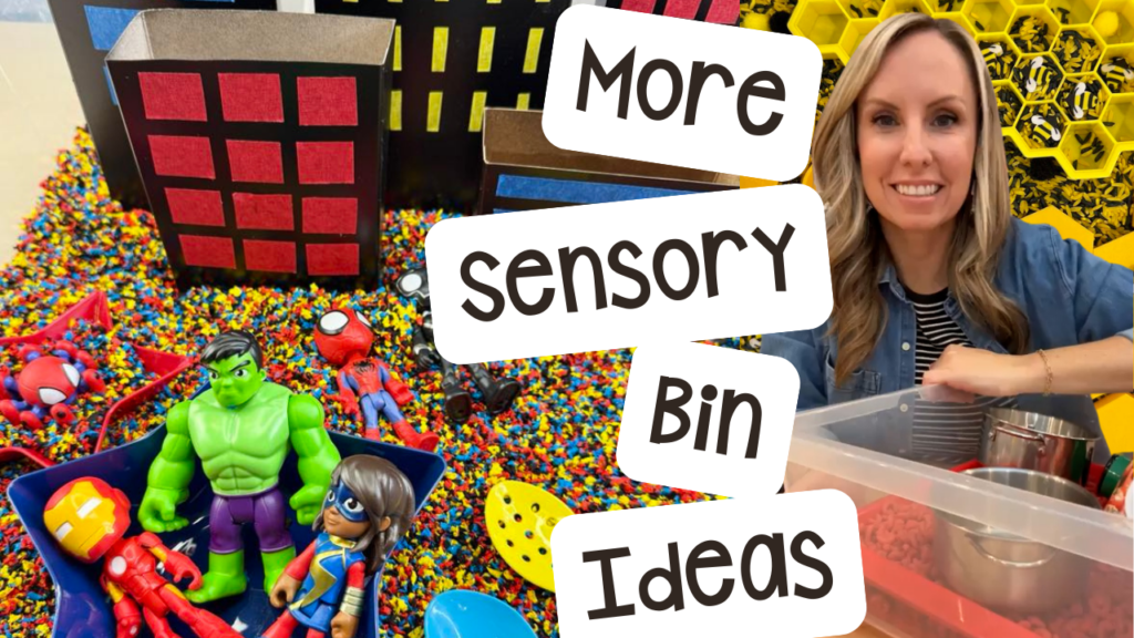 All About Frozen Escapes For Sensory Play For Preschool, Pre-K, & Kindergarten 13 See all the fun activities students can do with these amazing sensory bins. There are ideas for bumblebees, superheroes, Western/cowboys, unicorns, popcorn, planes, trains, a religious Easter, and spaghetti! These are designed for preschool, pre-k, or kindergarten students.