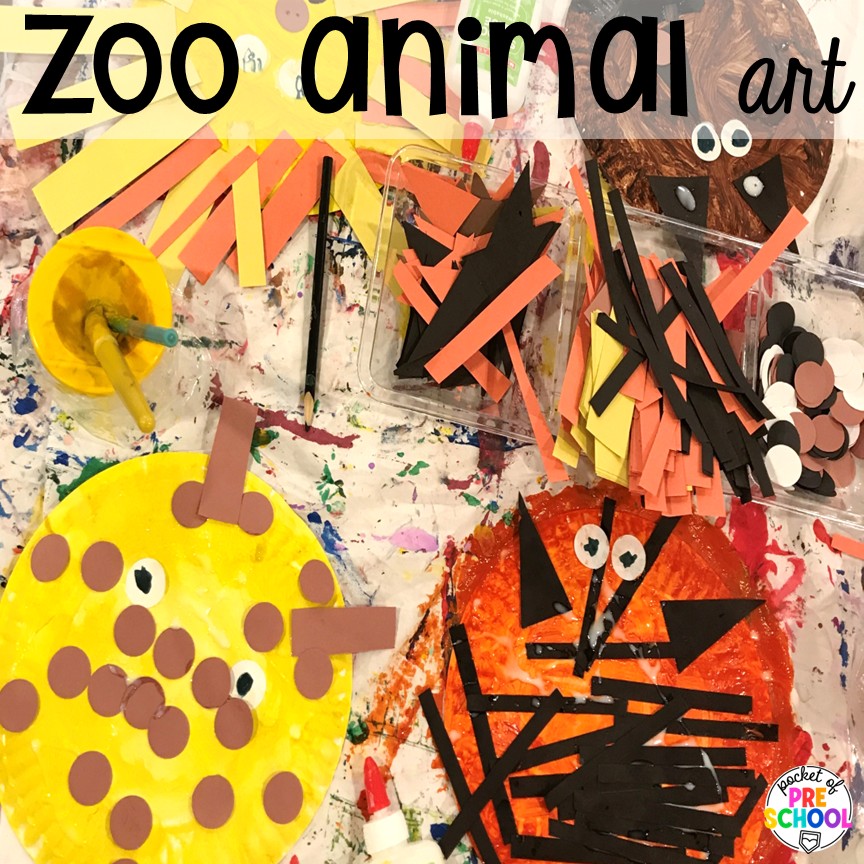 Open-Ended Summer Art Activities for Preschool, Pre-k, and Kindergarten 21 Zoo animal art! Summer art activities for preschool, pre-k, and kindergarten students. There are ideas for various summer themes, including ice cream, chalk, citrus, airplanes, safari, zoo, and more!