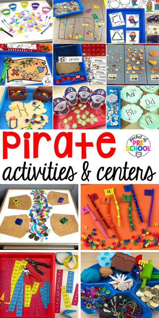 Pirate Activities for Preschool, Pre-K, and Kindergarten 41 pirate long pin