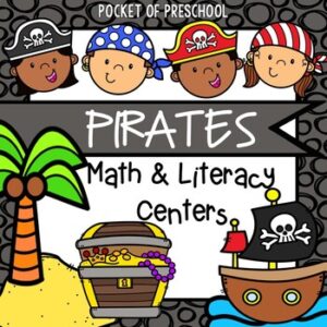 Pirates Math and Literacy Centers are loaded with fun, hands-on pirate-themed activities to help your students build math and literacy concepts! It includes two fine motor activities, one writing center, six literacy activities, and eight math activities.