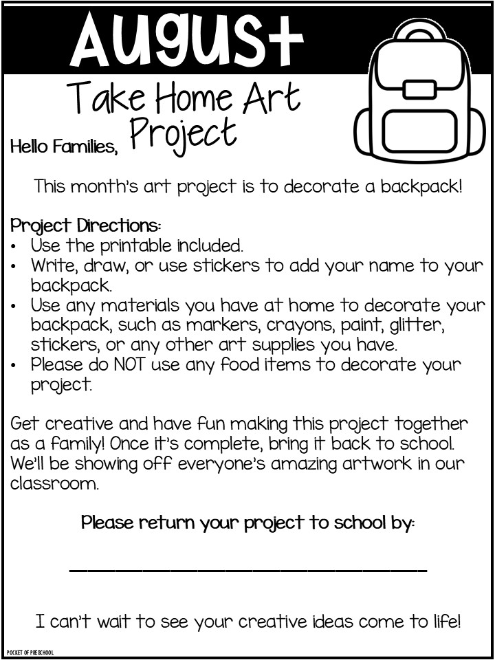 Family Involvement Art Projects for Preschool, Pre-K, TK, Kindergarten 4 Get ready to build a strong home-to-school relationship with your students and their families. This unit was designed to foster creativity and strengthen the bridge between home and school.