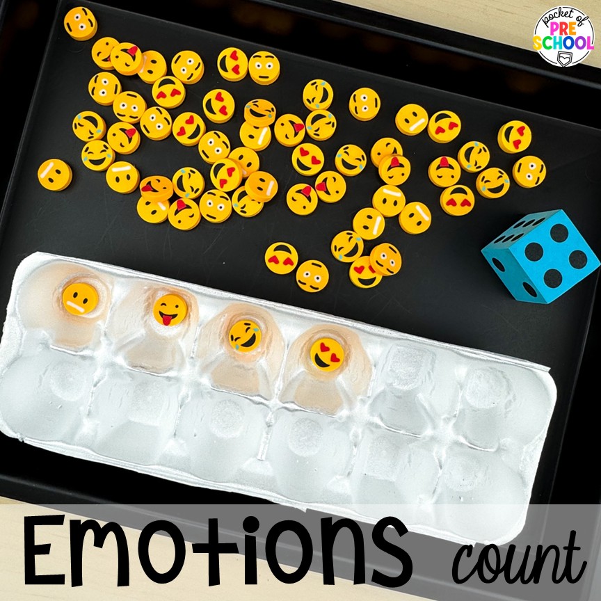 Feelings Activities & Centers for Preschool, Pre-K, & Kindergarten 12 Emotions count! Activities and centers for teaching feelings & emotions to preschool, pre-k, and kindergarten students. Ideas for teaching basic & complex emotions during circle time, large groups, and more!