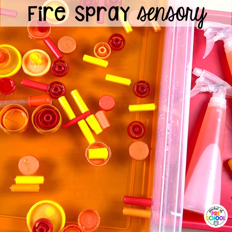15 Water Sensory Tables 34 Fire spray sensory! Check out these water sensory table ideas for fun all-year long in the preschool, pre-k, or kindergarten classroom.