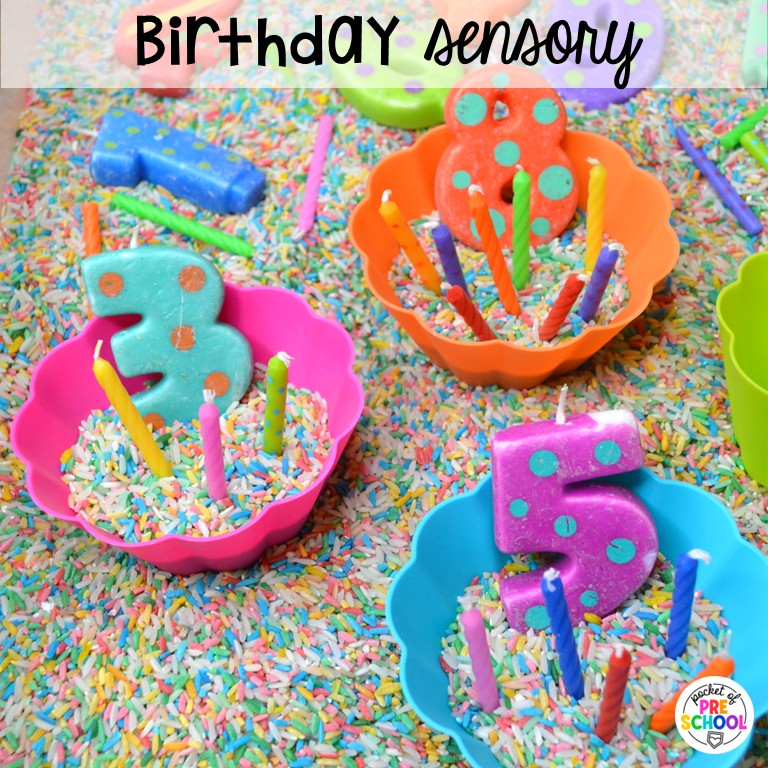 90 Sensory Table Ideas for the Year 34 Birthday sensory! Sensory table ideas for the whole year! There are ideas for so many popular early childhood themes, food & nonfood filler ideas, and lots of props and treasures to use with preschool, pre-k, and kindergarten students!