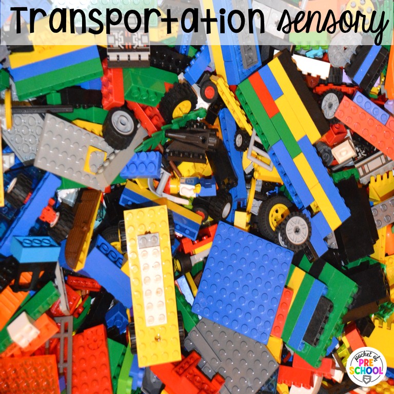 90 Sensory Table Ideas for the Year 56 Transportation sensory! Sensory table ideas for the whole year! There are ideas for so many popular early childhood themes, food & nonfood filler ideas, and lots of props and treasures to use with preschool, pre-k, and kindergarten students!