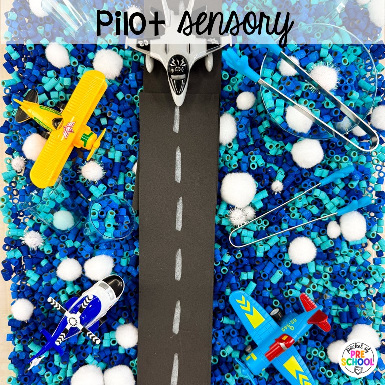 90 Sensory Table Ideas for the Year 58 Pilot sensory! Sensory table ideas for the whole year! There are ideas for so many popular early childhood themes, food & nonfood filler ideas, and lots of props and treasures to use with preschool, pre-k, and kindergarten students!