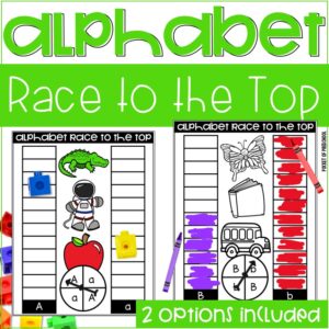 Alphabet Race to the Top Game is a fun, hands-on alphabet game! Students will learn through play to practice identifying uppercase letters, lowercase letters, and letter sounds. This was created for preschool, pre-k, TK, and kindergarten classrooms.