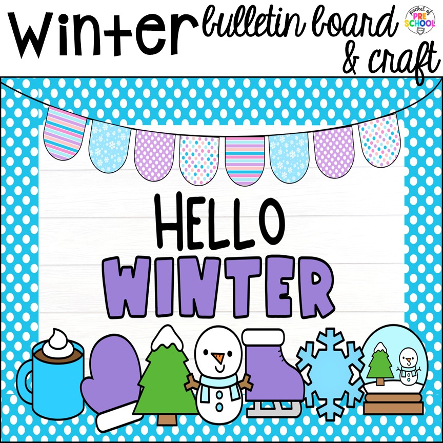 Winter Bulletin Boards & Crafts for Preschool, Pre-K, & Kindergarten 2 Winter bulletin board & craft kit! Check out these adorable winter bulletin board kits & crafts. They are low-prep and perfect for preschool, pre-k, and kindergarten classrooms.
