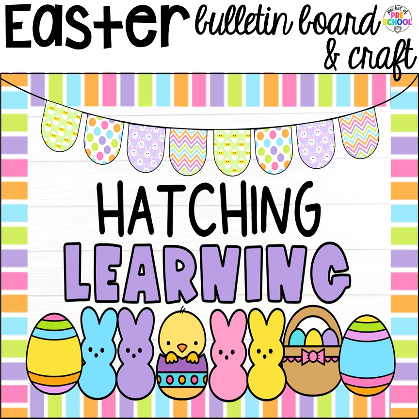Spring Bulletin Boards & Crafts for Preschool, Pre-K, & Kindergarten 6 Easter bulletin board and craft! Check out these adorable spring bulletin board kits & crafts. They are low-prep and perfect for preschool, pre-k, and kindergarten classrooms.