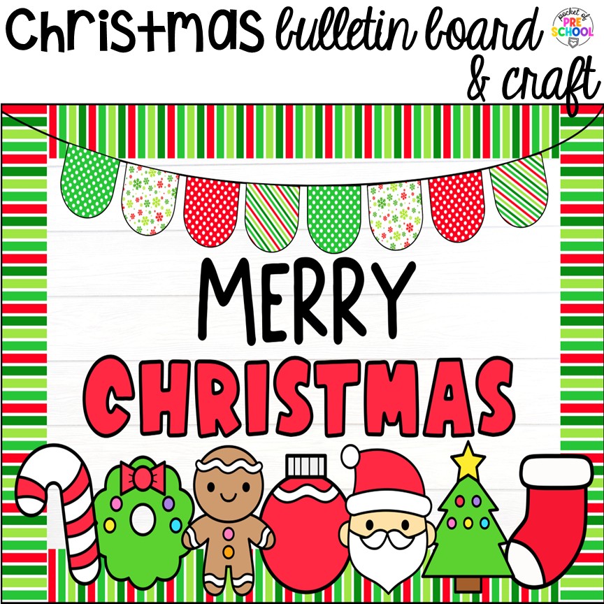 Winter Bulletin Boards & Crafts for Preschool, Pre-K, & Kindergarten 4 Christmas bulletin board & craft kit! Check out these adorable winter bulletin board kits & crafts. They are low-prep and perfect for preschool, pre-k, and kindergarten classrooms.