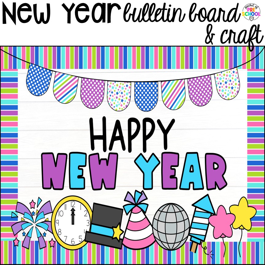 Winter Bulletin Boards & Crafts for Preschool, Pre-K, & Kindergarten 8 New Year bulletin board & craft kit! Check out these adorable winter bulletin board kits & crafts. They are low-prep and perfect for preschool, pre-k, and kindergarten classrooms.