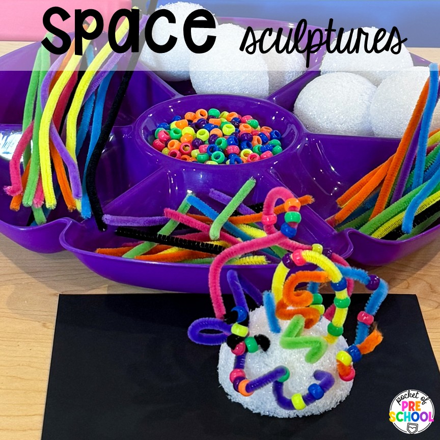 Space Activities & Centers for Little Learners 29 Space sculptures and more space activities and center ideas for preschool, pre-k, and kindergarten to blast off their learning potential!