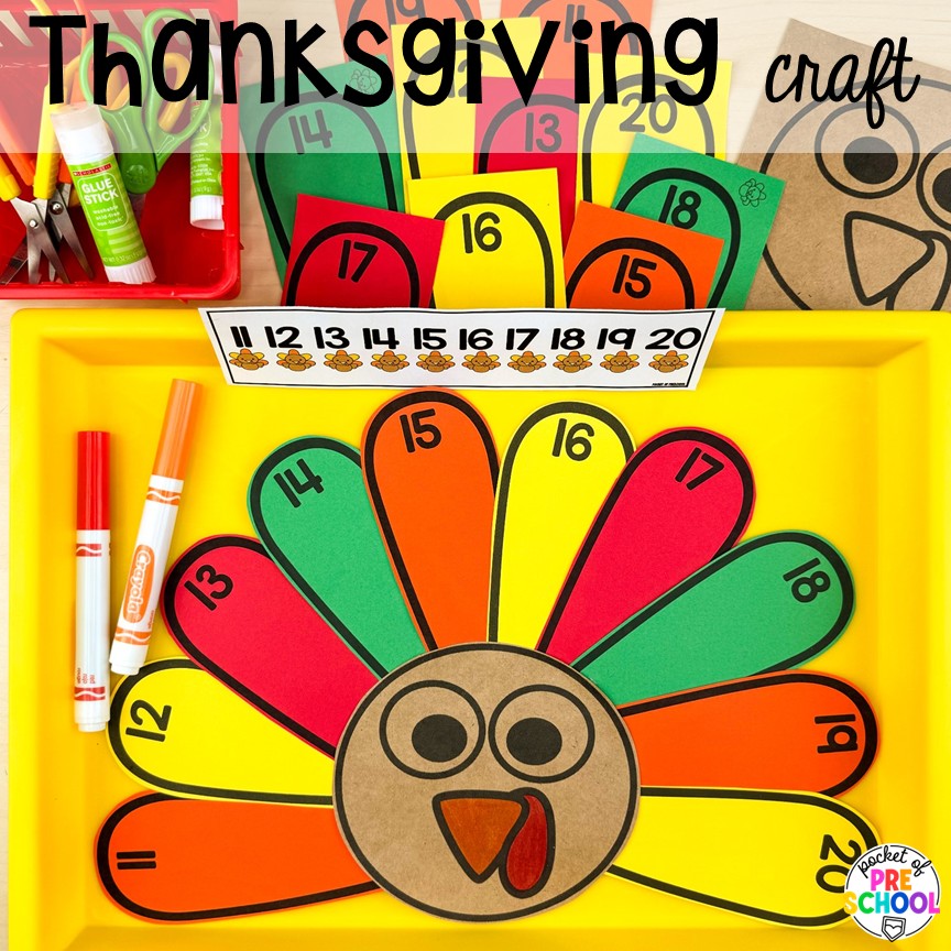 Fall Bulletin Boards & Crafts for Preschool, Pre-K, & Kindergarten 12 Thanksgiving craft! Check out these adorable fall bulletin board kits & crafts. They are low-prep and perfect for preschool, pre-k, and kindergarten classrooms.