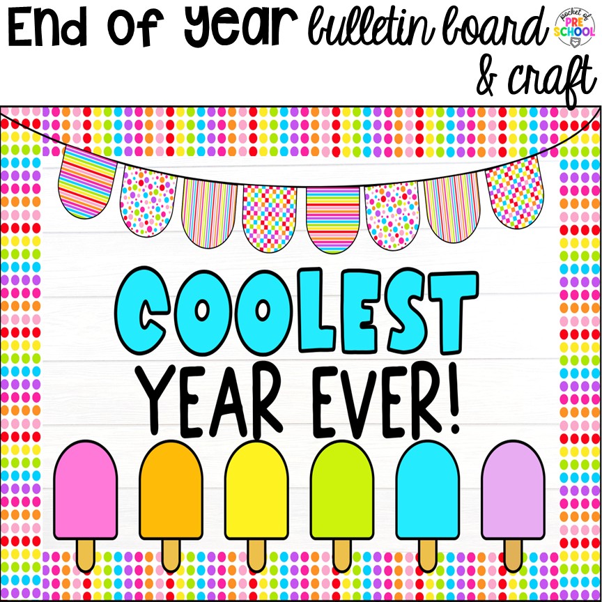 Summer Bulletin Boards & Crafts for Preschool, Pre-K, & Kindergarten 7 End of year bulletin board! Check out these adorable summer bulletin board kits & crafts. They are low-prep and perfect for preschool, pre-k, and kindergarten classrooms.