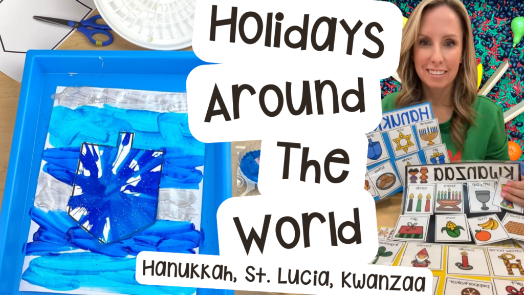 Holiday Sensory Bins That Teach - Christmas, Gingerbread, Kwanzaa, & More! 19 My favorite fun, hands-on activities for a holidays around the world theme! Ideas for circle time, small group, and every center in your classroom, including the art center, math center, and literacy center. Plus, my favorite holiday-themed manipulatives, holidays around the world fine motor activities, and holiday sensory activities.