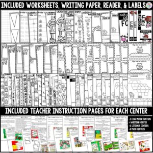farm center previews (1) Have a farm theme in your preschool, pre-k, or kindergarten classroom while learning math and literacy skills.