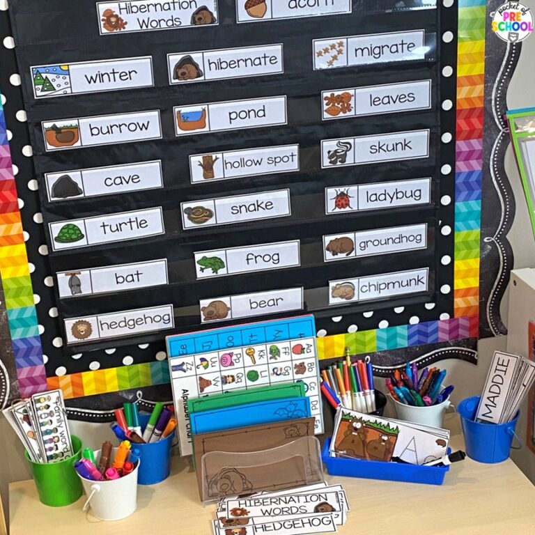 Hibernation Math and Literacy Centers for Preschool, Pre-K, and ...