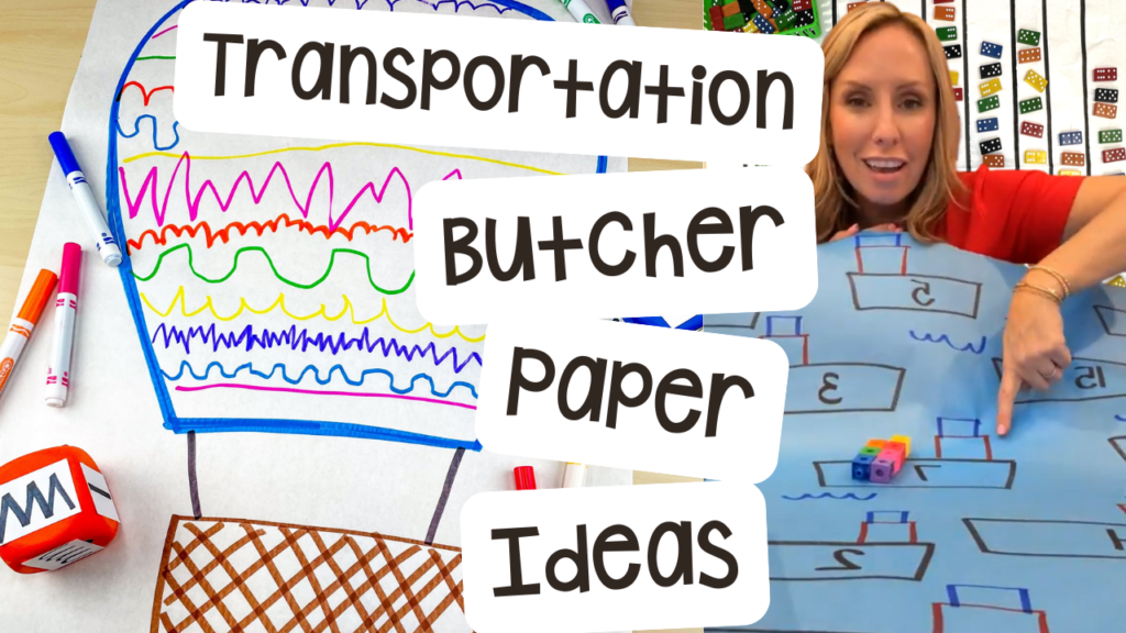 Transportation Butcher Paper Activities for Preschool, Pre-K, & Kindergarten 21 My favorite transportation butcher paper ideas to improve gross motor, fine motor, literacy, and math skills for little learners!