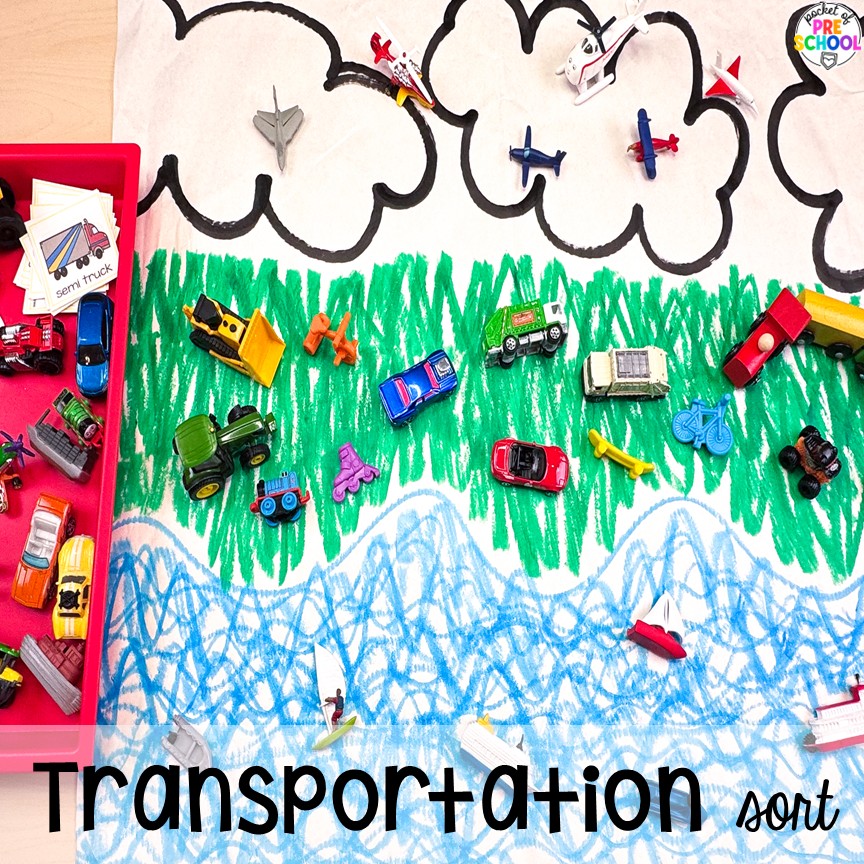 Transportation Butcher Paper Activities for Preschool, Pre-K, & Kindergarten 16 Transportation sort! Make learning fun and hands-on with these transportation butcher paper activities for math, literacy, and fine motor.