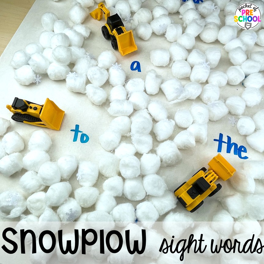 Transportation Butcher Paper Activities for Preschool, Pre-K, & Kindergarten 6 Snowplow Sight Words! Make learning fun and hands-on with these transportation butcher paper activities for math, literacy, and fine motor.