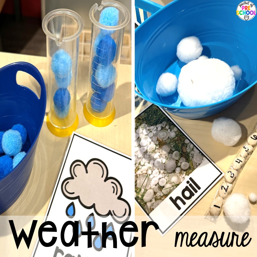 News & Weather Station Dramatic Play for Preschool, Pre-k, and Kindergarten 15 Weather measure! Try a news and weather station in your dramatic play area for tons of development of social skills, communication skills, math, literacy, and science skills. This is designed for preschool, pre-k, and kindergarten students.