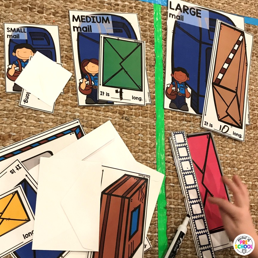Community Helpers Math and Literacy Centers for Preschool, Pre-K, and Kinder 9 Community Helpers Math and Literacy Centers are loaded with fun, hands-on community helper-themed activities to help your students build math and literacy concepts! Now includes two fine motor activities, one writing center, six literacy activities, and eight math activities.