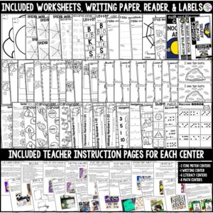 Nocturnal Animals Math and Literacy Centers are loaded with fun, hands-on nocturnal animals themed activities to help your students build math and literacy concepts! Now includes two fine motor activities, one writing center, six literacy activities, and eight math activities.