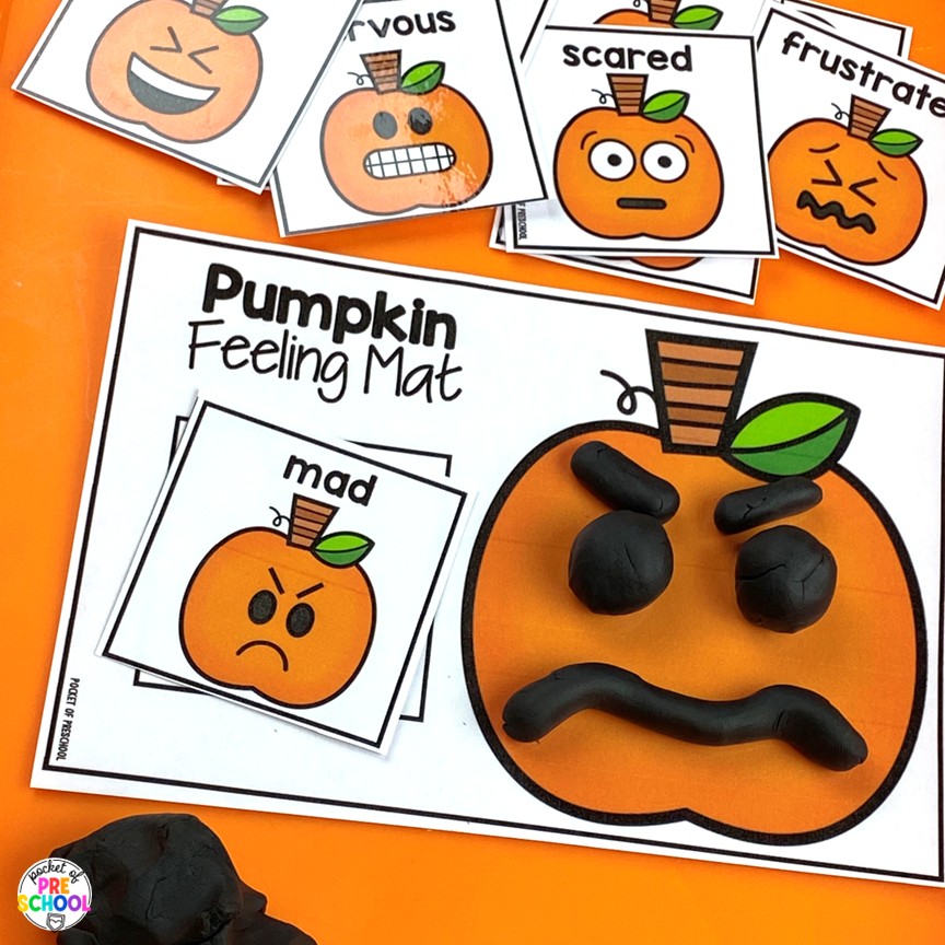 Pumpkin Math and Literacy Centers for Preschool, Pre-K, and Kindergarten 20 Pumpkin Math and Literacy Centers are loaded with fun, hands-on pumpkin-themed activities to help your students build math and literacy concepts! Now includes two fine motor activities, one writing center, six literacy activities, and eight math activities.