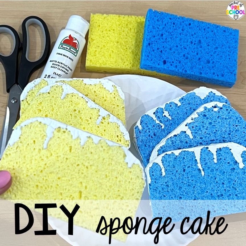 Coffee Shop Dramatic Play for Preschool, Pre-k, and Kindergarten 14 DIY Sponge Cakes! A coffee shop dramatic play is so much fun for preschool, pre-k, and kindergarten students. Plus, you can add in tons of math, literacy, science, and social skills into their play!